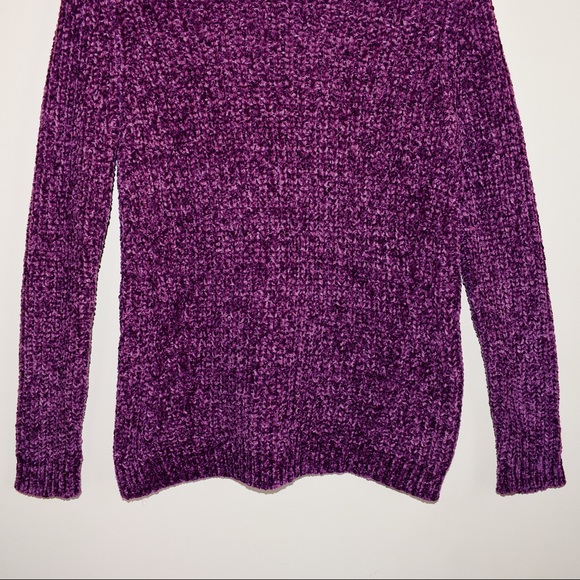 Talbots Purple Cozy Chenille Knit Sweater - Picture 3 of 6